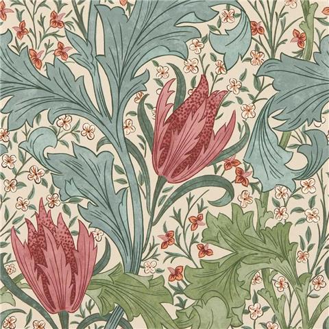 Morris & Co Wallpaper Lent Lily 217596 Plum/Bayleaf