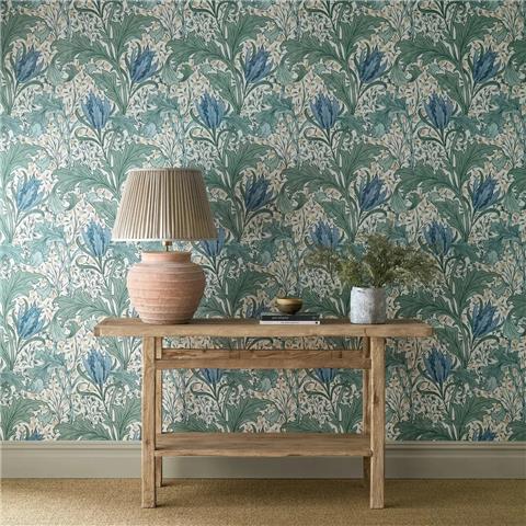 Morris & Co Wallpaper Lent Lily 217597 Cornflower Blue