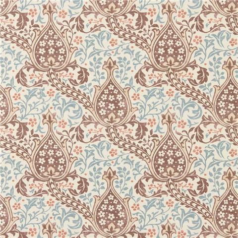 Morris & Co Wallpaper Persian Tulip 217598 Umber/Mineral Blue