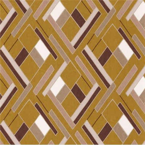 Casamance Delta Wallpaper shapes 74632445 mustard