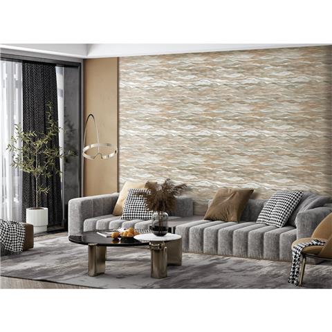 Design ID Santa Fe Sahara Wallpaper SA524046 Coffee/Gold