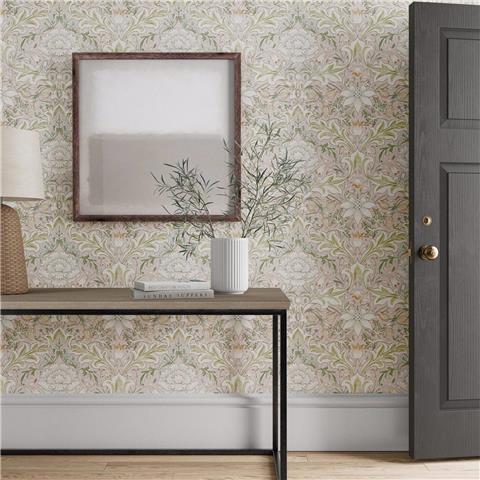 SIMPLY MORRIS WALLPAPER Simply Severn 217073 Cochineal/Pink