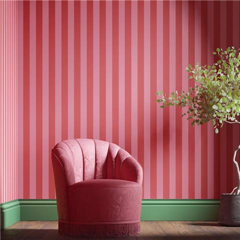 Sanderson Archive III Wallpaper Signature Stripe 510031 Flamenco