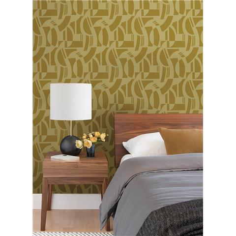 Scott Living 3 Carter Geometric Flock Wallpaper SP87382