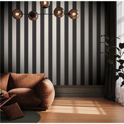 Style Sisters Mid Stripe Wallpaper SS21233 Black