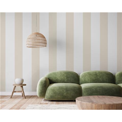 Style Sisters Half Width Stripe Wallpaper SS21236 Natural