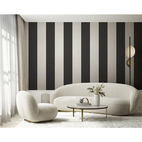 Style Sisters Half Width Stripe Wallpaper SS21237 Black