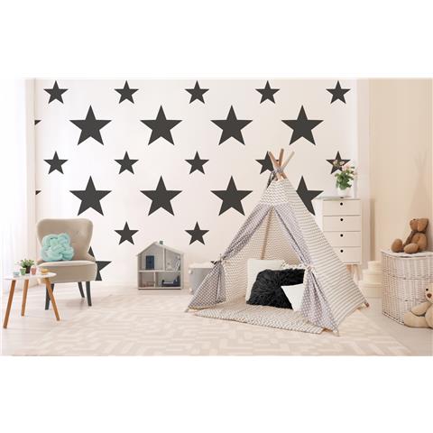 Style Sisters Double Star Wallpaper SS21254 Black