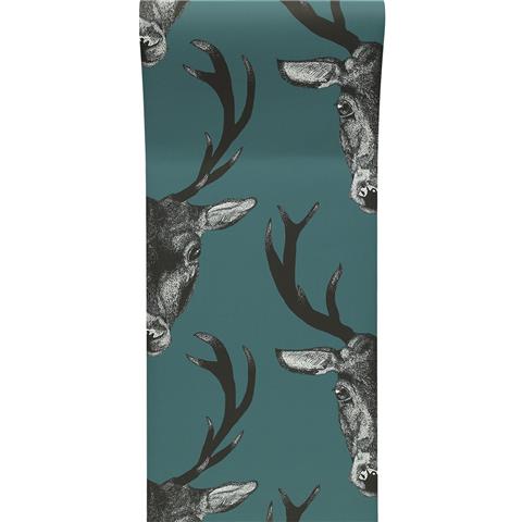 GRADUATE COLLECTION WALLPAPER Stag Teal