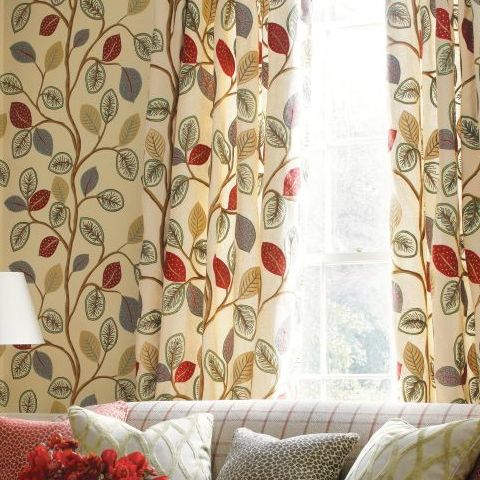 Thibaut Anniversary Oxfordshire Wallpaper T6036 Camel and Red