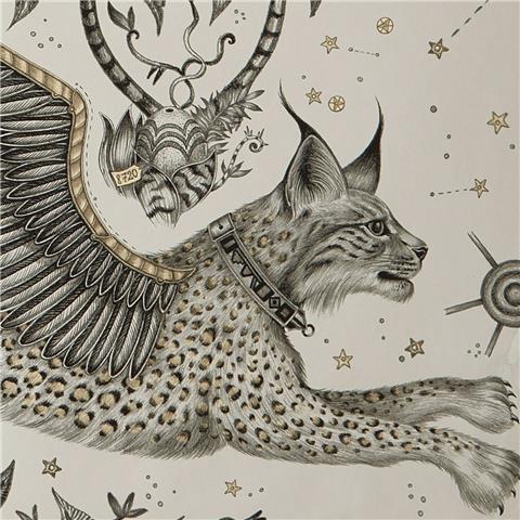 Emma J Shipley Wilderie Wallpaper Lynx W0118-02 Gilver