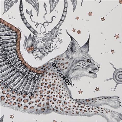 Emma J Shipley Wilderie Wallpaper Lynx W0118-04 Nude