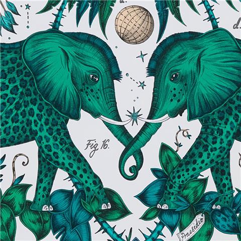 Emma J Shipley Wilderie Wallpaper Zambezi W0121-03 Green