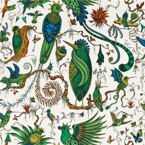 Emma J Shipley Mythica Wallpaper Collection Quetzal W0217/03 Green