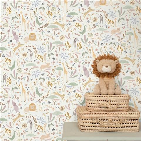 Little Dutch Wallpaper Safari Wonders WD110047