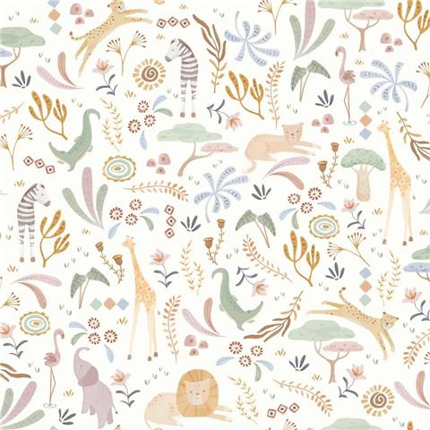 Little Dutch Wallpaper Safari Wonders WD110047