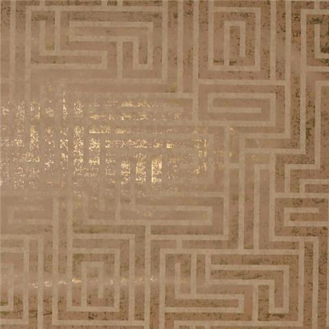 York Mid Century Wallpaper-A-Maze Y6220203 Deep Gold