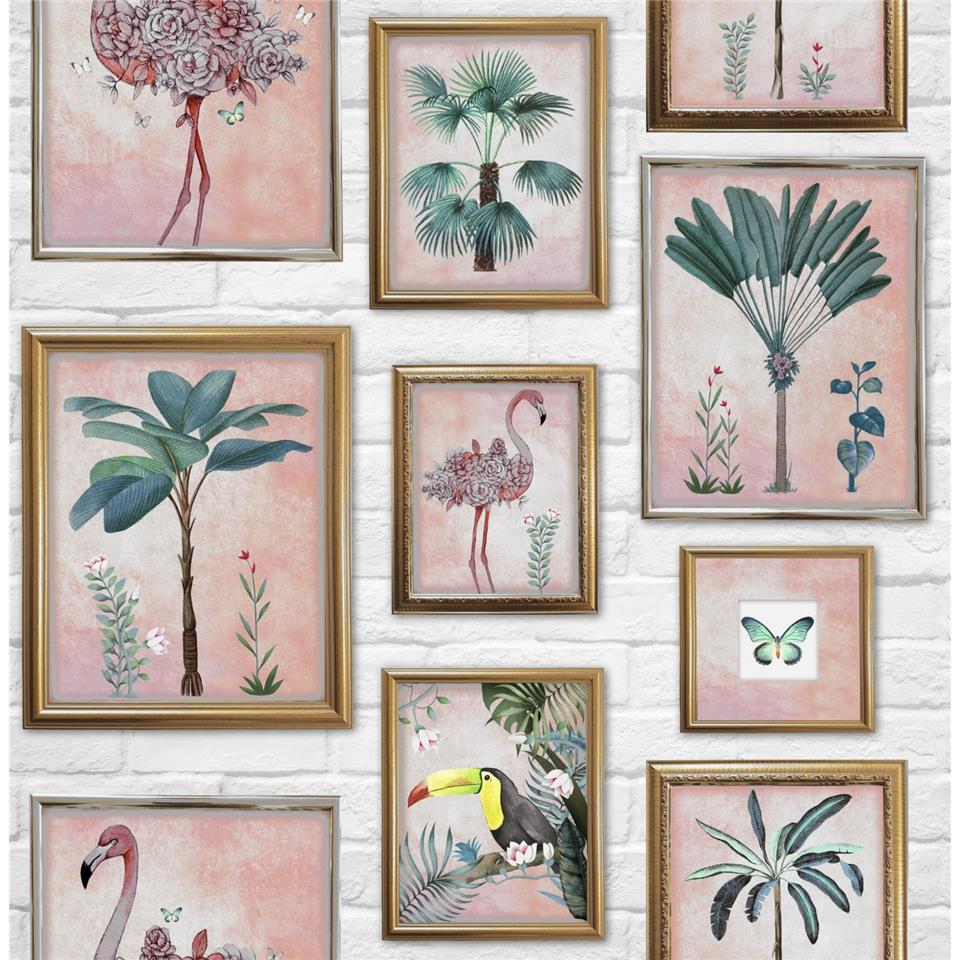 Graham and Brown Fresco Wallpaper Tropical frames 106946