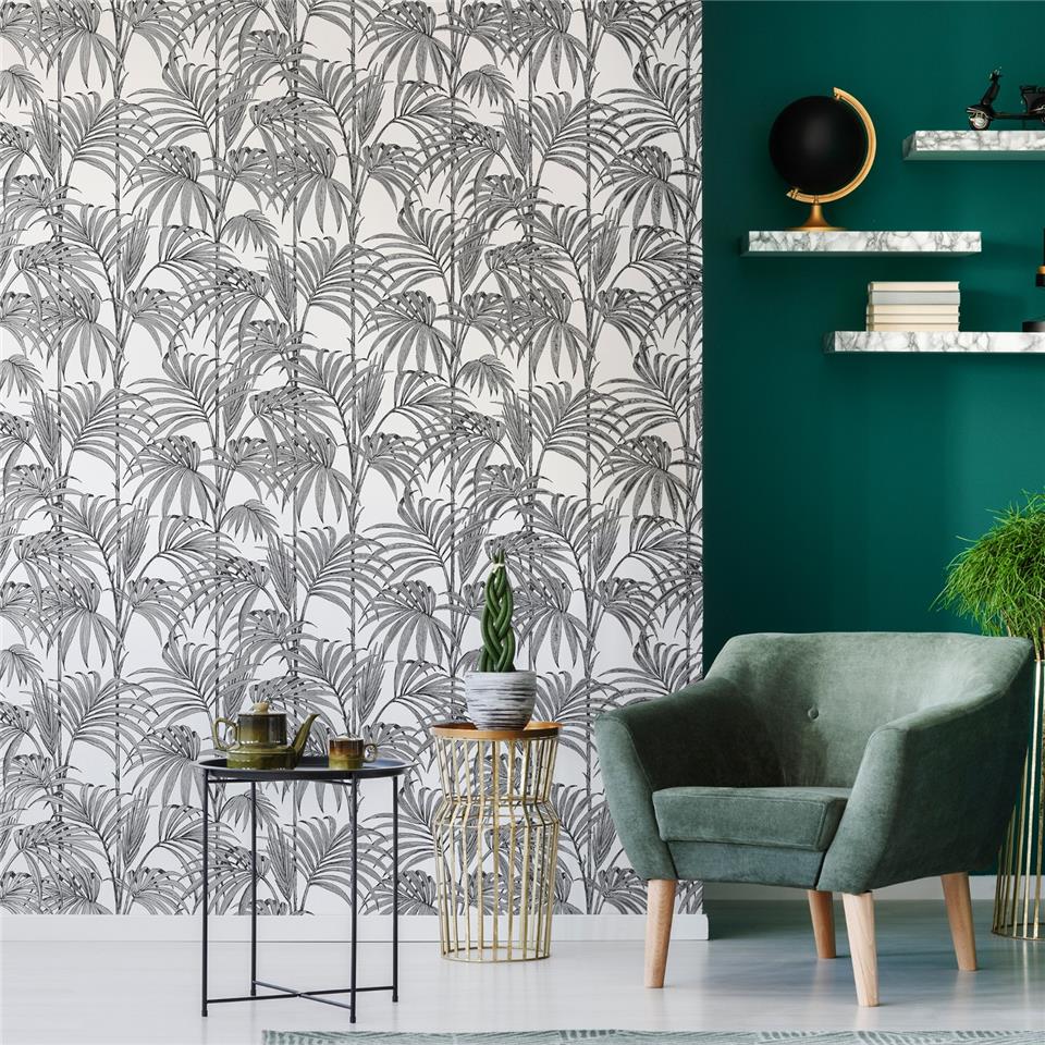 Julien Macdonald Honolulu Palm Wallpaper 112084 Silver