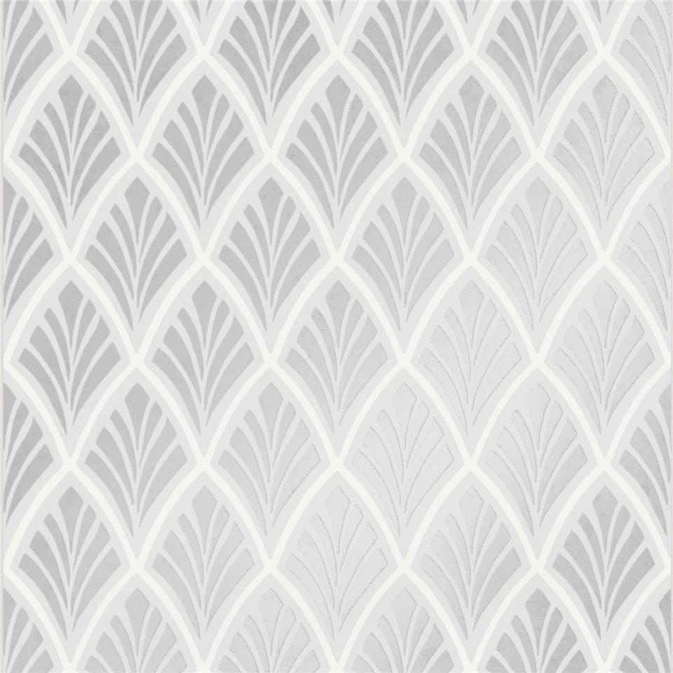 LAURA ASHLEY WALLPAPER Florin 113377 silver
