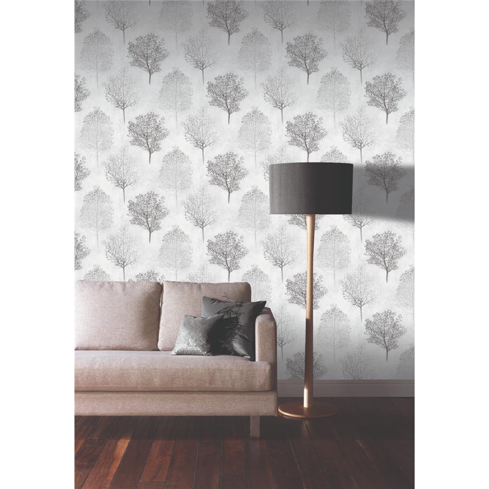 Arthouse Wonderland Glitter Tree Wallpaper 256701 Mono