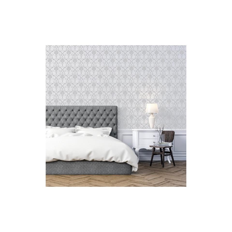 Artistick self adhesive wallpaper divine damask grey 300217