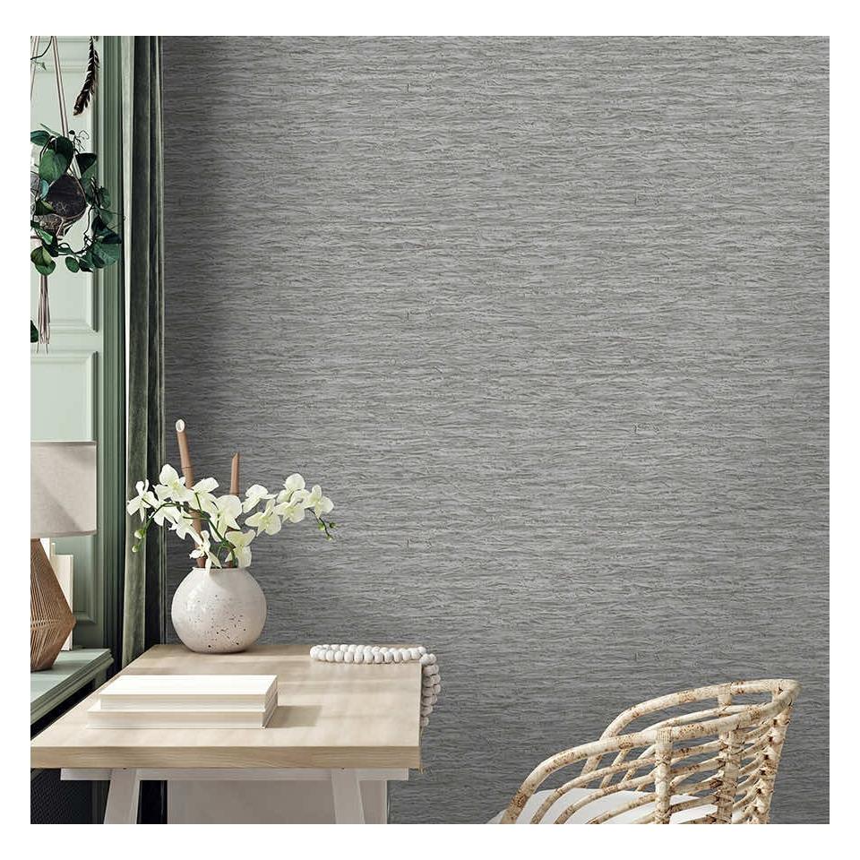 Holden Opus Eleganza Ondulato Heavyweight Vinyl Wallpaper 36395 Grey