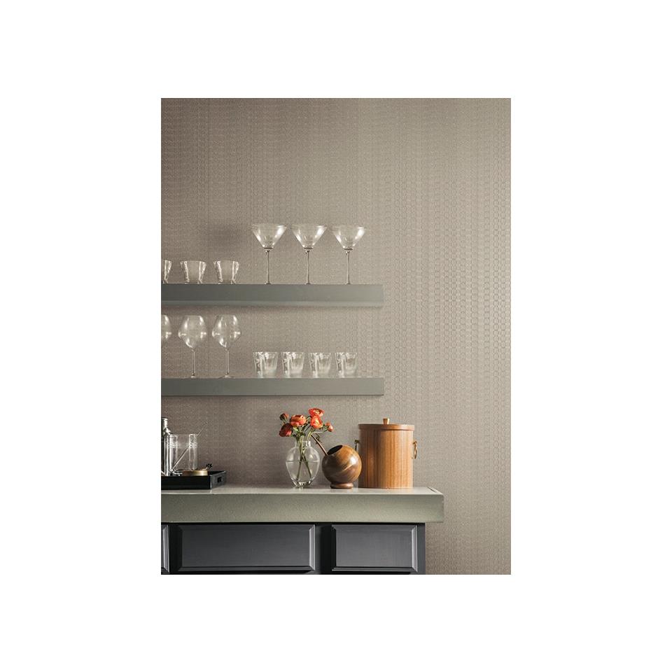 York Mid Century WallpaperOval Mesh Y6220805 Taupe