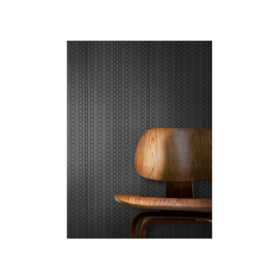York Mid Century WallpaperOval Mesh Y6220807 charcoal