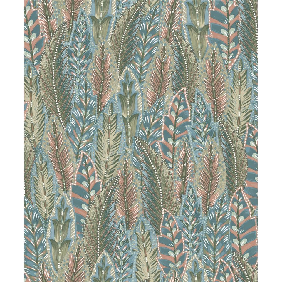 Amazonia Wallpaper Amherst 91302 coral/Blue