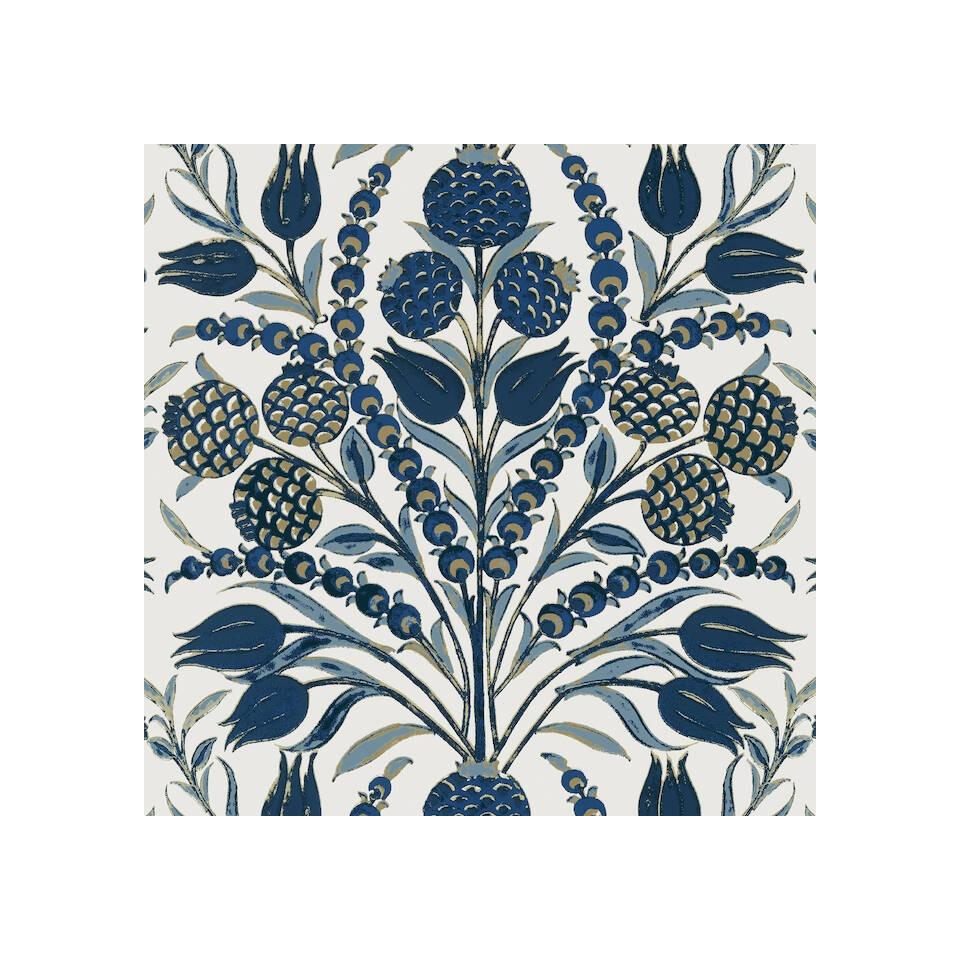 THIBAUT Chestnut Hill Cornelia WALLPAPER T72603 Navy